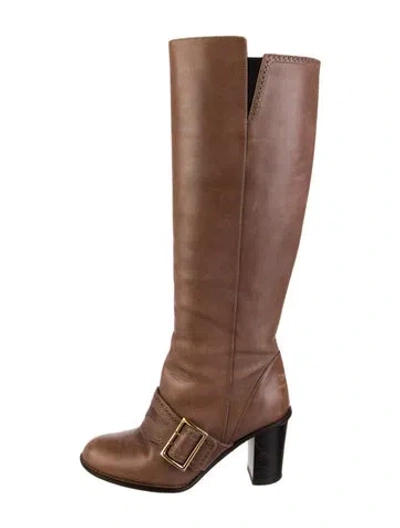 Pre-owned Derek Lam Leather Riding Boots In Brown
