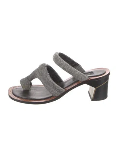 Pre-owned Derek Lam Leather Sandals In Black