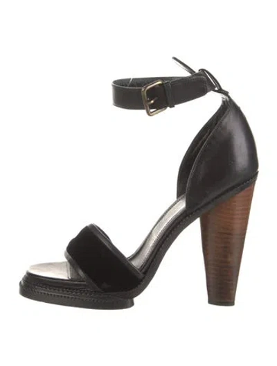 Pre-owned Derek Lam Leather Sandals In Black