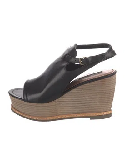 Pre-owned Derek Lam Leather Sandals In Black
