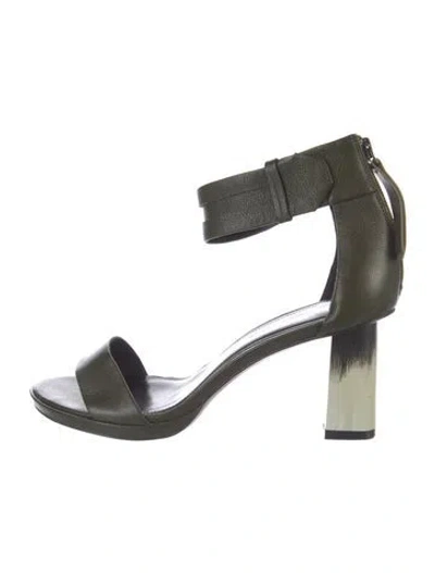 Pre-owned Derek Lam Leather Sandals In Green