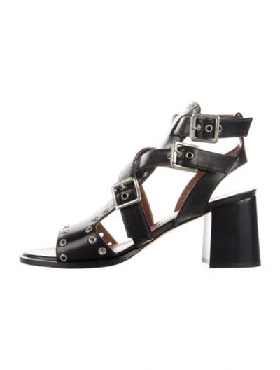 Pre-owned Derek Lam Leather Sandals W/ Tags In Black