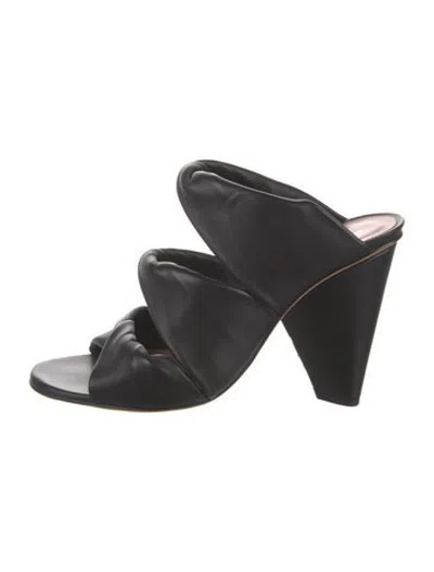 Pre-owned Derek Lam Leather Slides In Black