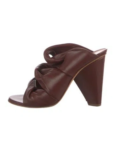 Pre-owned Derek Lam Leather Slides In Brown