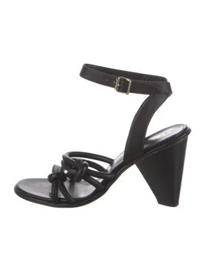 Pre-owned Derek Lam Leather Slingback Sandals In Black