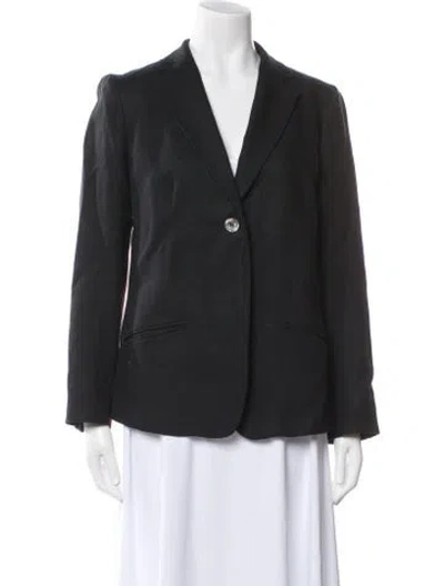 Pre-owned Derek Lam Linen Blazer In Black