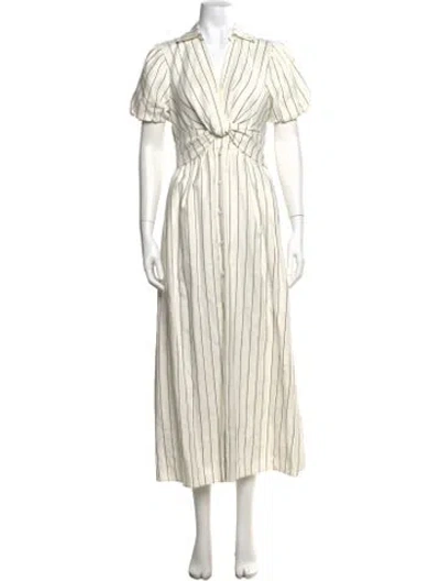 Pre-owned Derek Lam Linen Midi Length Dress In Neutrals
