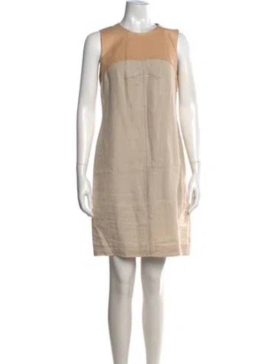 Pre-owned Derek Lam Linen Mini Dress In Neutral