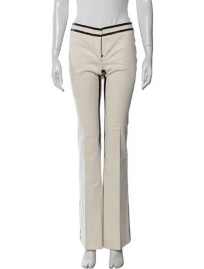 Pre-owned Derek Lam Linen Straight Leg Pants In Neutrals