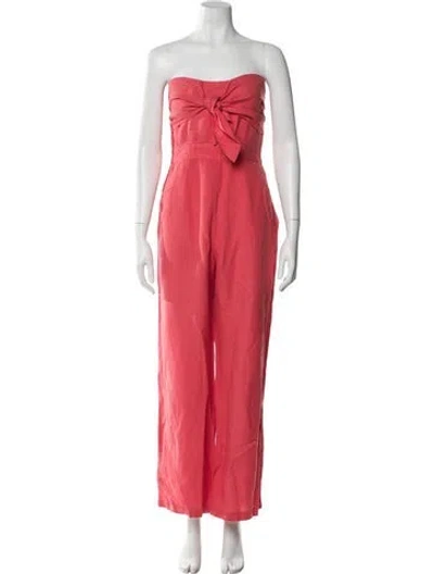 Pre-owned Derek Lam Linen Strapless Jumpsuit In Pink
