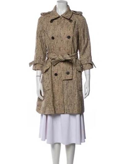 Pre-owned Derek Lam Linen Tweed Pattern Utility Jacket In Neutral