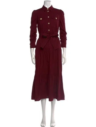 Pre-owned Derek Lam Long Dress In Burgundy