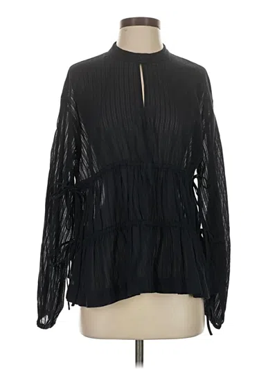Pre-owned Derek Lam Long Sleeve Blouse In Black