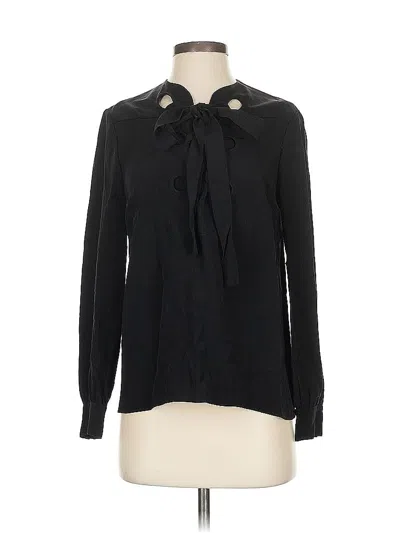 Pre-owned Derek Lam Long Sleeve Blouse In Black
