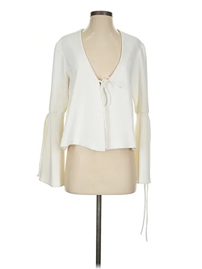 Pre-owned Derek Lam Long Sleeve Blouse In Ivory