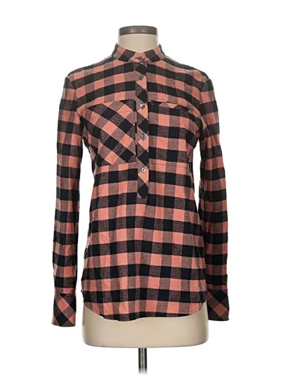 Pre-owned Derek Lam Long Sleeve Button Down Shirt In Brown
