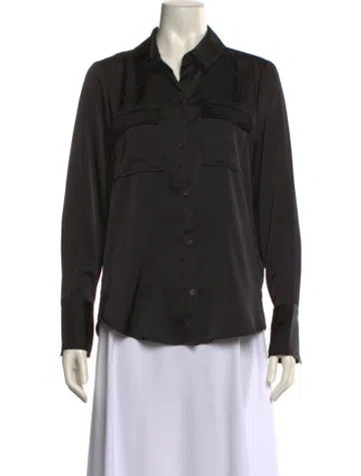 Pre-owned Derek Lam Long Sleeve Button-up Top In Blue