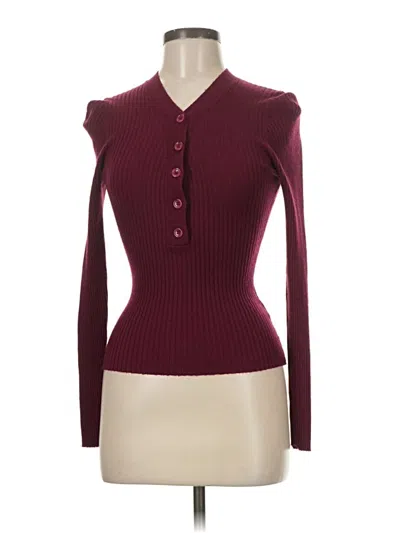 Pre-owned Derek Lam Long Sleeve Top Burgundy Turtleneck Tops