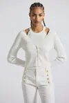 Derek Lam Lonnie Viscose Knit Layered Cardigan