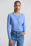 Derek Lam Lonnie Viscose Knit Layered Cardigan