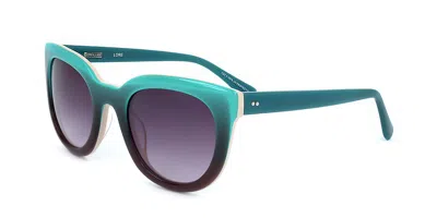 Derek Lam Lore Turq Women's Sunglasses Blue Size 50