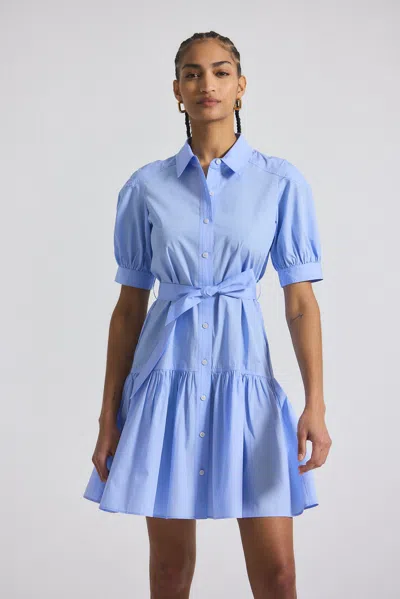 Derek Lam Luma A-line Shirt Dress In Blue