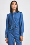 Derek Lam Majah Tencel Denim Blouse