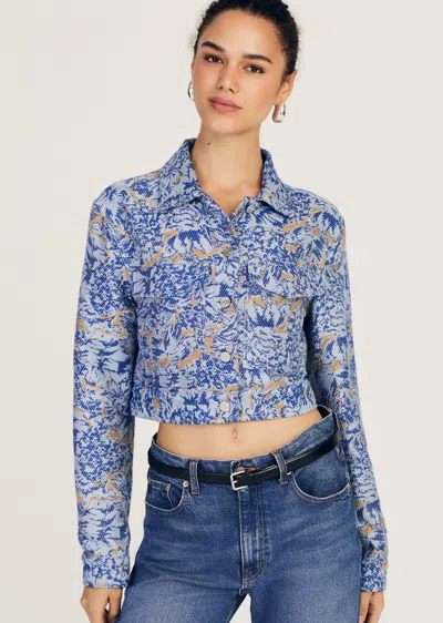 Derek Lam Marc Pocket Front Jacket In Blue