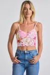Derek Lam Margo Floral Printed Stretch Linen Bralette