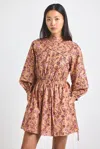 Derek Lam Marisol Lurex Stripe Printed Voile Mini Dress