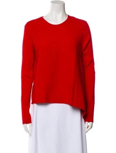 Pre-owned Derek Lam Merino Wool Crew Neck Sweater In Red