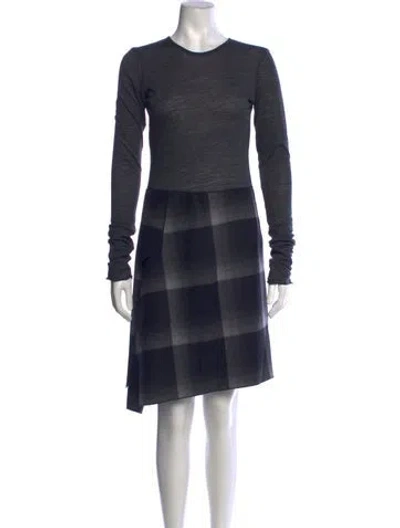 Pre-owned Derek Lam Merino Wool Knee-length Dress In Blue