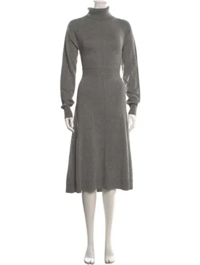 Pre-owned Derek Lam Merino Wool Midi Length Dress In Grey