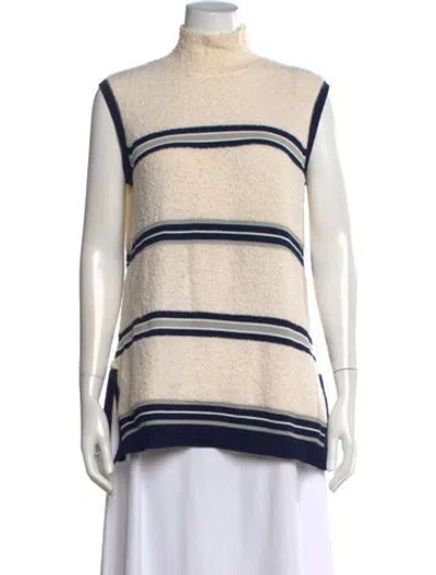 Pre-owned Derek Lam Merino Wool Striped Sweater In Neutrals