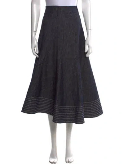 Pre-owned Derek Lam Midi Length Skirt In Blue