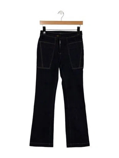 Pre-owned Derek Lam Mid-rise Flared Jeans In Blue