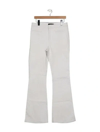Pre-owned Derek Lam Mid-rise Flared Jeans In White