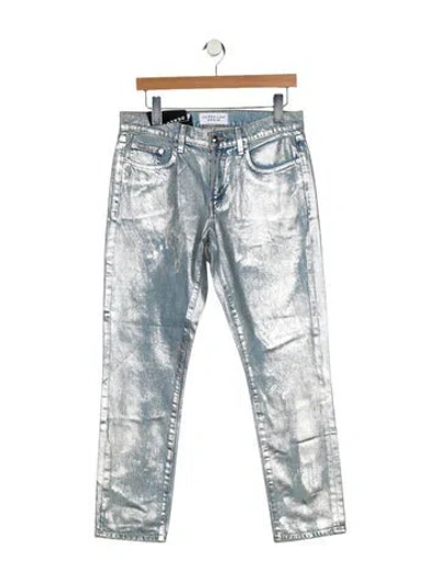 Pre-owned Derek Lam Mid-rise Straight Leg Jeans In Blue