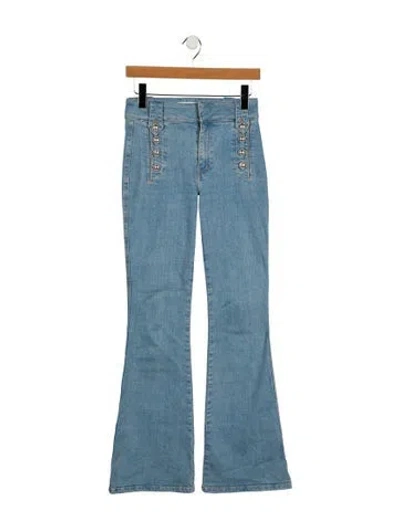 Pre-owned Derek Lam Mid-rise Wide Leg Jeans In Blue