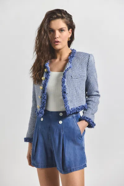 Derek Lam Milie Pleated Short In Blue