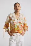 Derek Lam Milon Organza V-neck Blouse