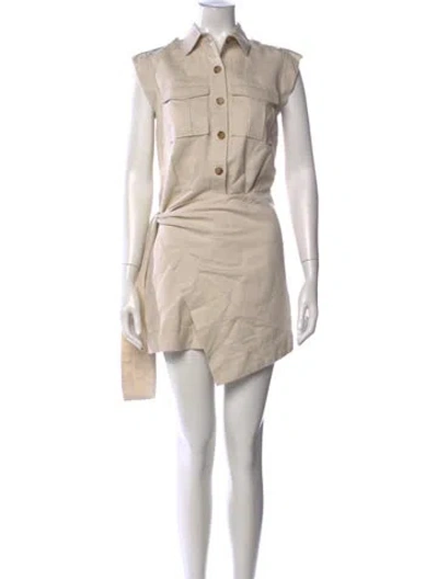 Pre-owned Derek Lam Mini Dress In Neutral