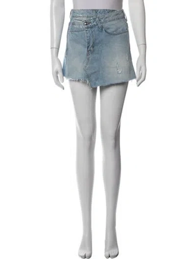 Pre-owned Derek Lam Mini Skirt In Blue/white