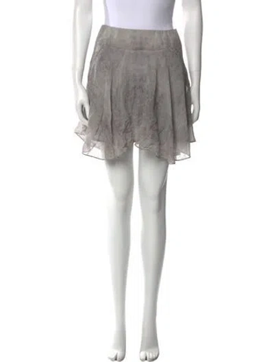 Pre-owned Derek Lam Mini Skirt In Gray