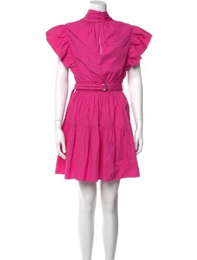 Pre-owned Derek Lam Mock Neck Knee-length Dress In Pink