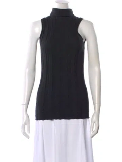 Pre-owned Derek Lam Mock Neck Sweater In Black