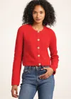 Derek Lam Nebula Cardigan In Red