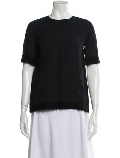 Pre-owned Derek Lam Nylon Crew Neck Top W/ Tags In Black