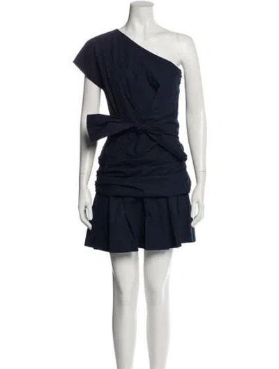 Pre-owned Derek Lam One-shoulder Mini Dress In Blue