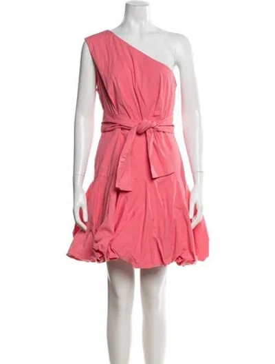Pre-owned Derek Lam One-shoulder Mini Dress In Pink